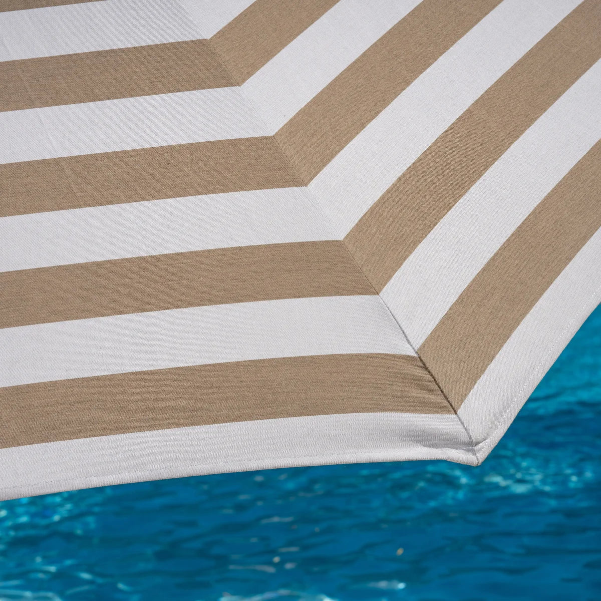 SunVilla 11’ Round Cabana Stripe Aluminum Market Umbrella