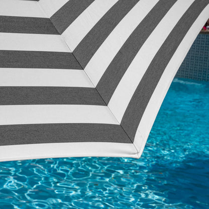 SunVilla 11’ Round Cabana Stripe Aluminum Market Umbrella