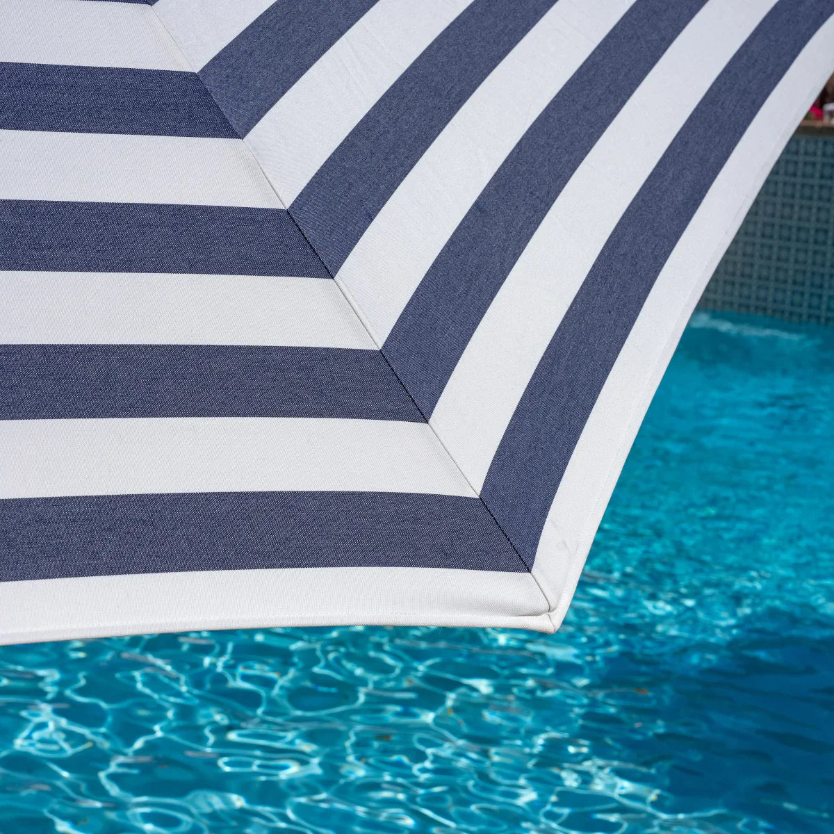 SunVilla 11’ Round Cabana Stripe Aluminum Market Umbrella