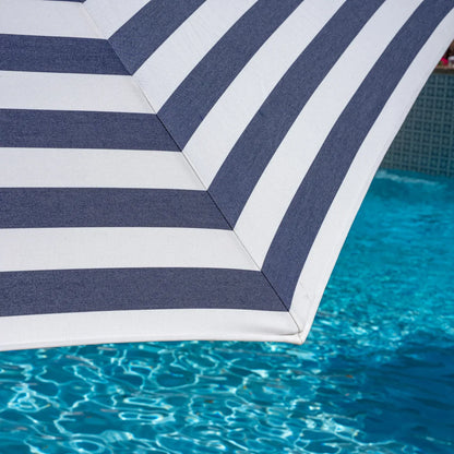 SunVilla 11’ Round Cabana Stripe Aluminum Market Umbrella