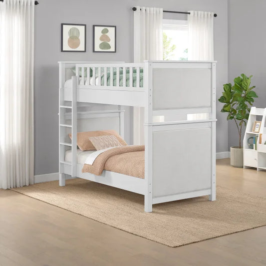 Twin Over Twin Upholstered Bunk Bed