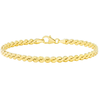 14kt Yellow Gold Serpentine Chain Bracelet