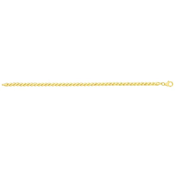 14kt Yellow Gold Serpentine Chain Bracelet
