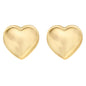 14kt Gold High Polish Puffed Heart Stud Earrings