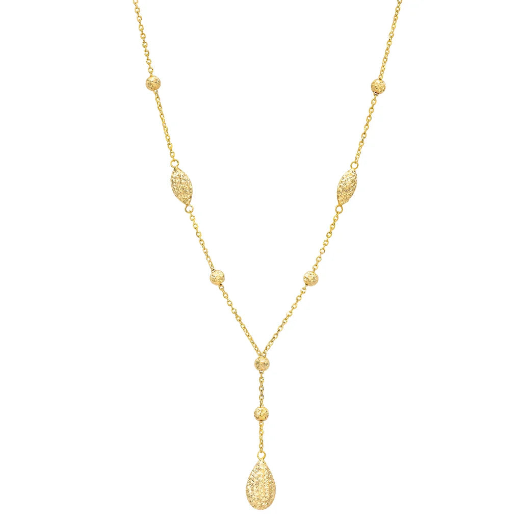 14kt Yellow Gold Teardrop Necklace