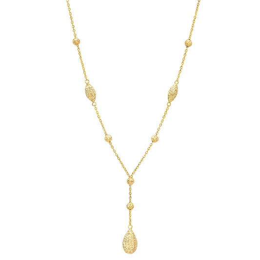 14kt Yellow Gold Teardrop Necklace