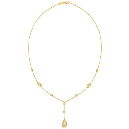 14kt Yellow Gold Teardrop Necklace