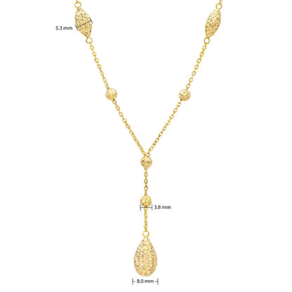 14kt Yellow Gold Teardrop Necklace