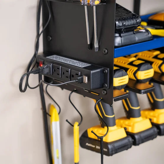 24.6″ 6-Bay Heavy Duty Wall Mounted Power Tool Organizer