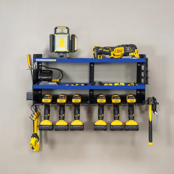 24.6″ 6-Bay Heavy Duty Wall Mounted Power Tool Organizer