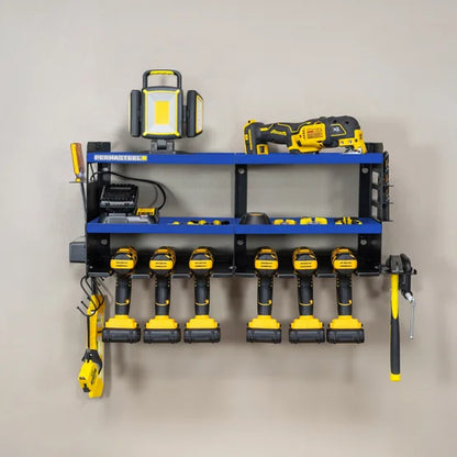 24.6″ 6-Bay Heavy Duty Wall Mounted Power Tool Organizer
