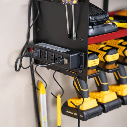 24.6″ 6-Bay Heavy Duty Wall Mounted Power Tool Organizer