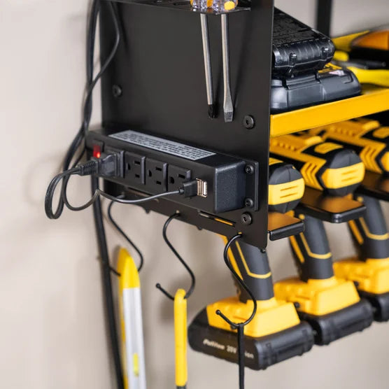 24.6″ 6-Bay Heavy Duty Wall Mounted Power Tool Organizer