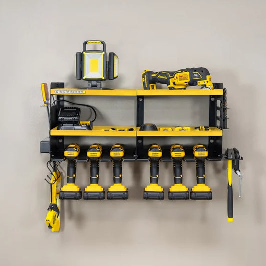 24.6″ 6-Bay Heavy Duty Wall Mounted Power Tool Organizer