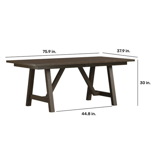 75” Wood Dining Table