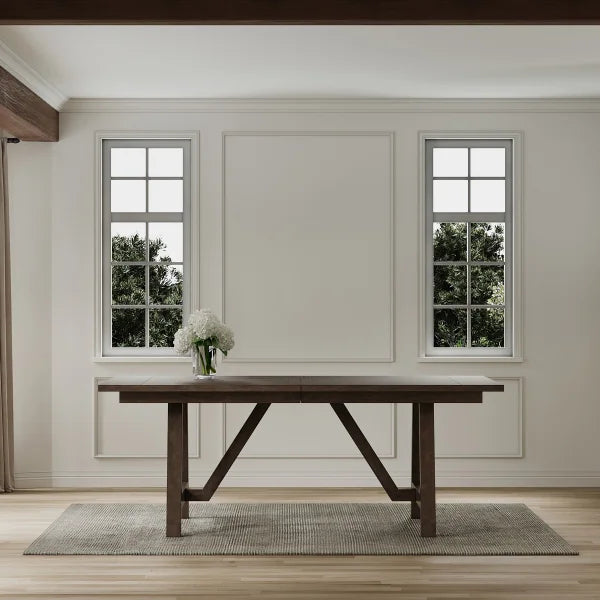 75” Wood Dining Table