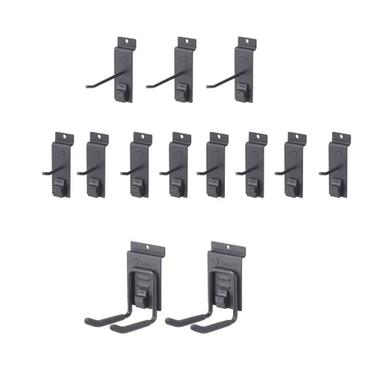 16 Sq Ft Modular Slatwall 13-piece Accessory Set