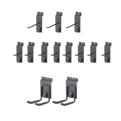 16 Sq Ft Modular Slatwall 13-piece Accessory Set
