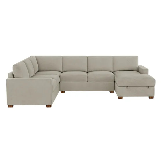 Glenn Fabric Sectional with Storage Chaise