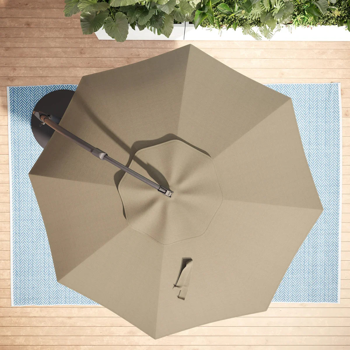 Seasons Sentry 11.5 ft. Round Side Mount Cantilever Umbrella