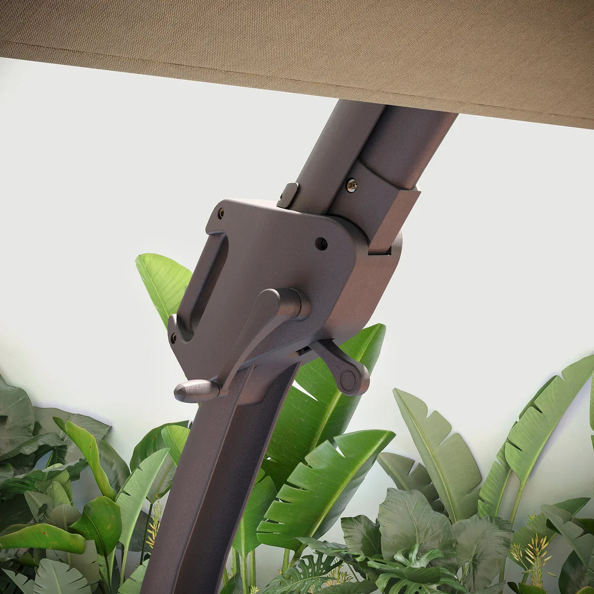 Seasons Sentry 11.5 ft. Round Side Mount Cantilever Umbrella