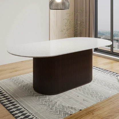 86" Carrara Quartz Dining Table