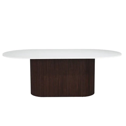 86" Carrara Quartz Dining Table