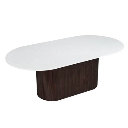 86" Carrara Quartz Dining Table