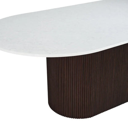 86" Carrara Quartz Dining Table