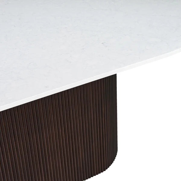 86" Carrara Quartz Dining Table