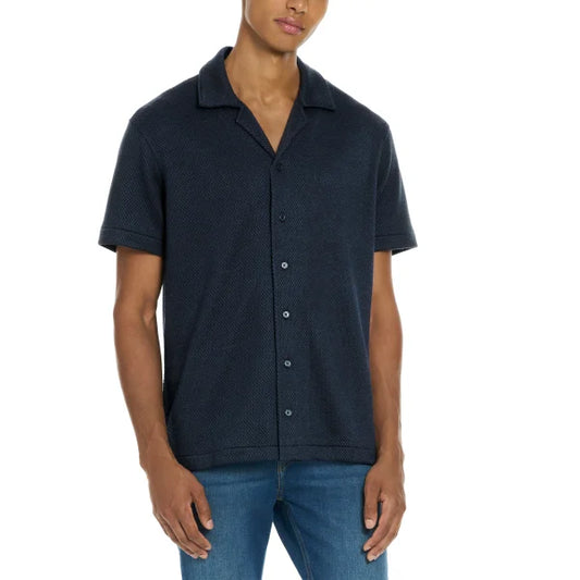 Scotch & Soda Men's Jersey Short Sleeve Button Up Shirt