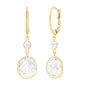 White Topaz 14kt Yellow Gold Dangle Earrings