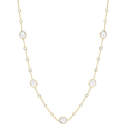 White Topaz 14kt Yellow Gold Necklace
