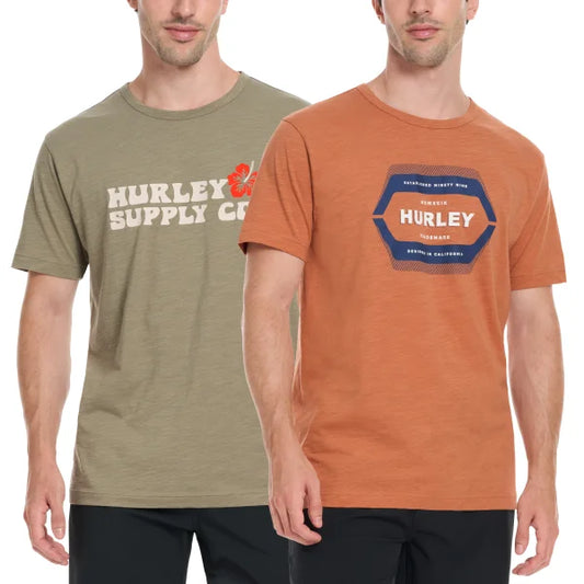 Hurley Men's Graphic Tee, 2-pack