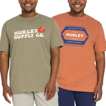 Hurley Men's Graphic Tee, 2-pack