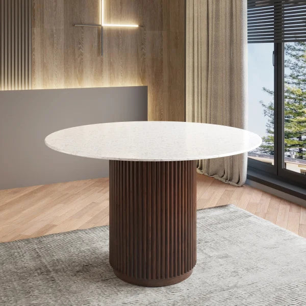 48” Carrara Quartz Dining Table