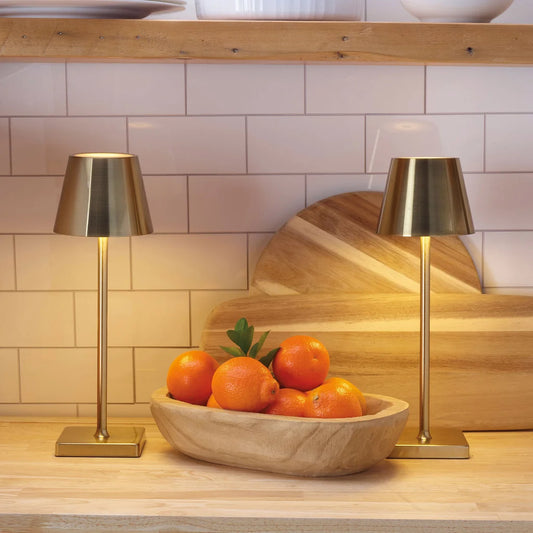 Rechargeable 14-inch LED Lamps with Touch Control, Set of 2