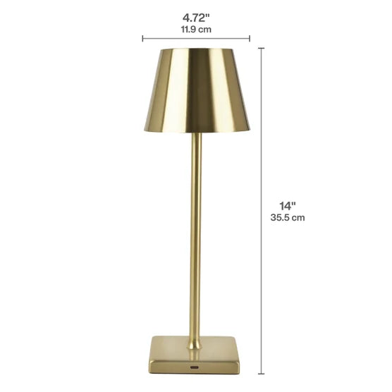 Rechargeable 14-inch LED Lamps with Touch Control, Set of 2