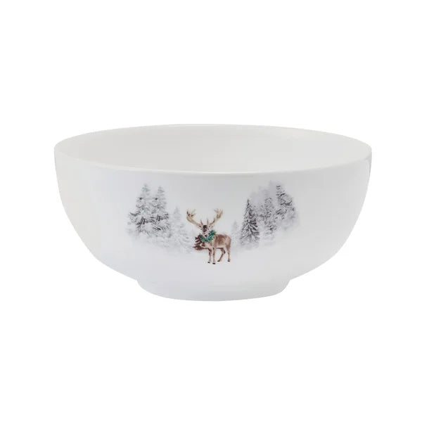 Mikasa Deer Woodsy Winter 12-piece Bone China Dinnerware Set
