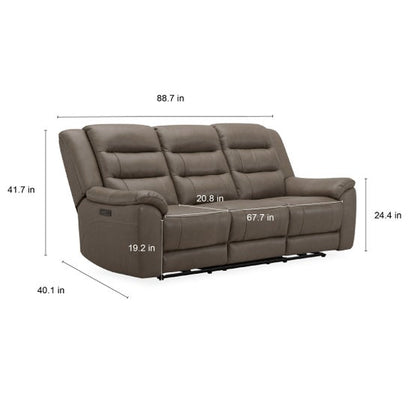 Mason Leather Power Reclining Sofa with Power Headrests
