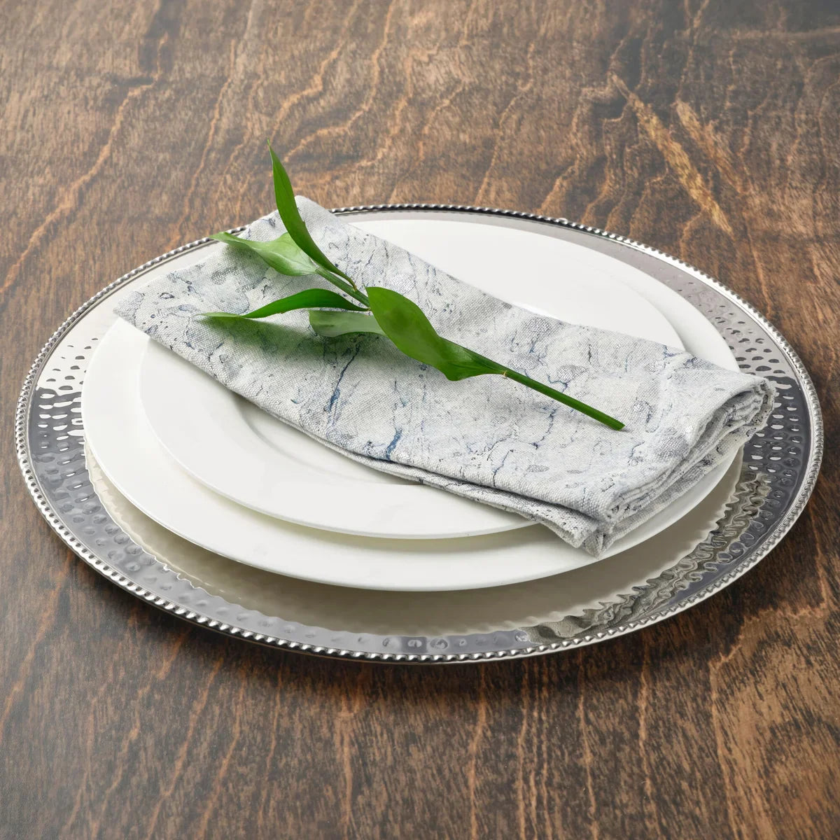 Mikasa Holiday Stainless Steel Charger Plates