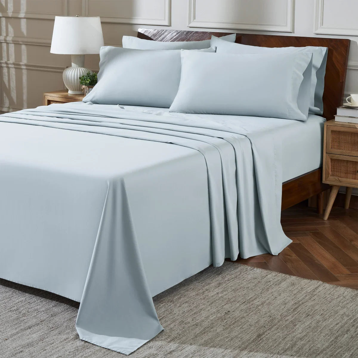 Therapedic 300 Thread Count Garment Washed 6-piece Sheet Set