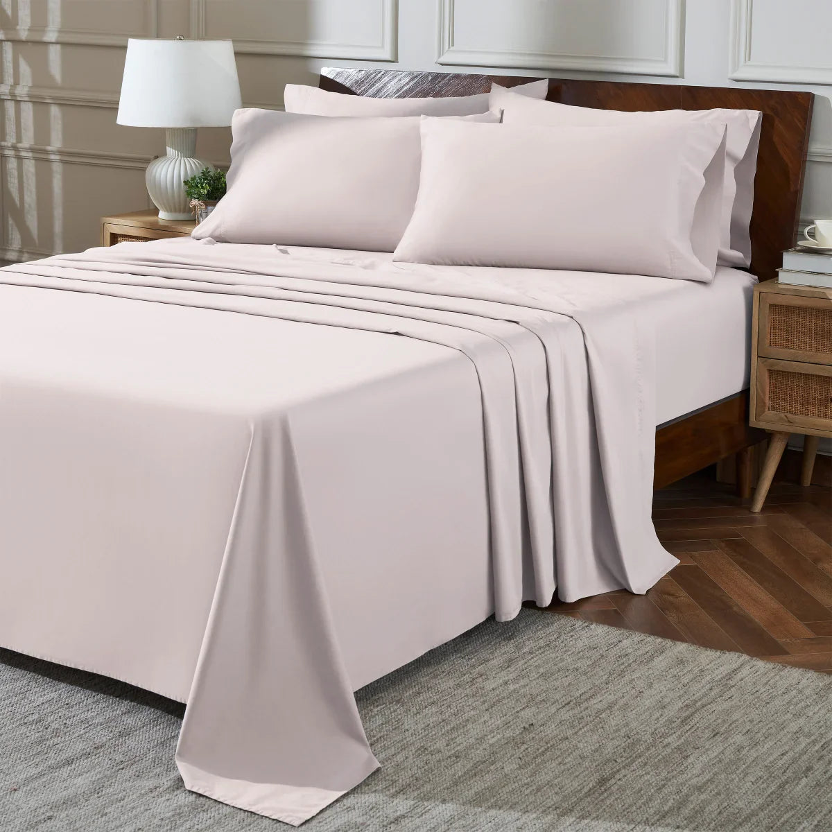 Therapedic 300 Thread Count Garment Washed 6-piece Sheet Set