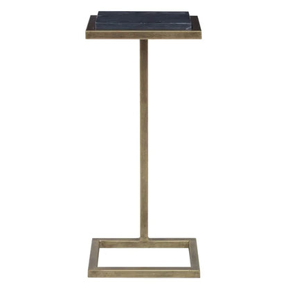 Cailin 23" Side Table, Black Marble