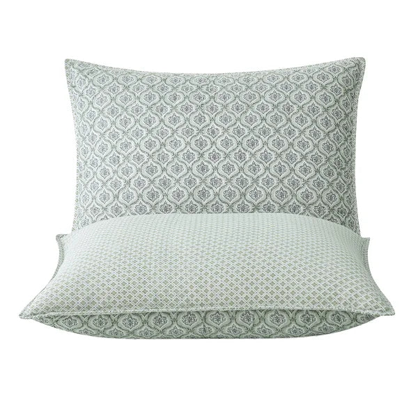 Caro Home 3-piece Cotton Quilt Set, Priya Sage