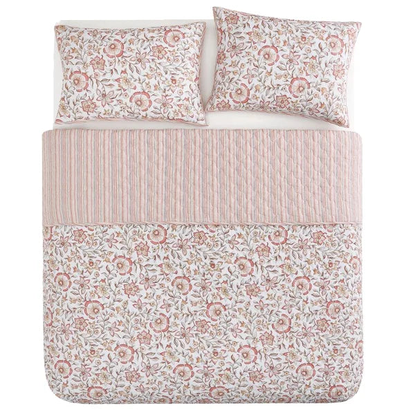 Caro Home 3-piece Cotton Quilt Set, Manda
