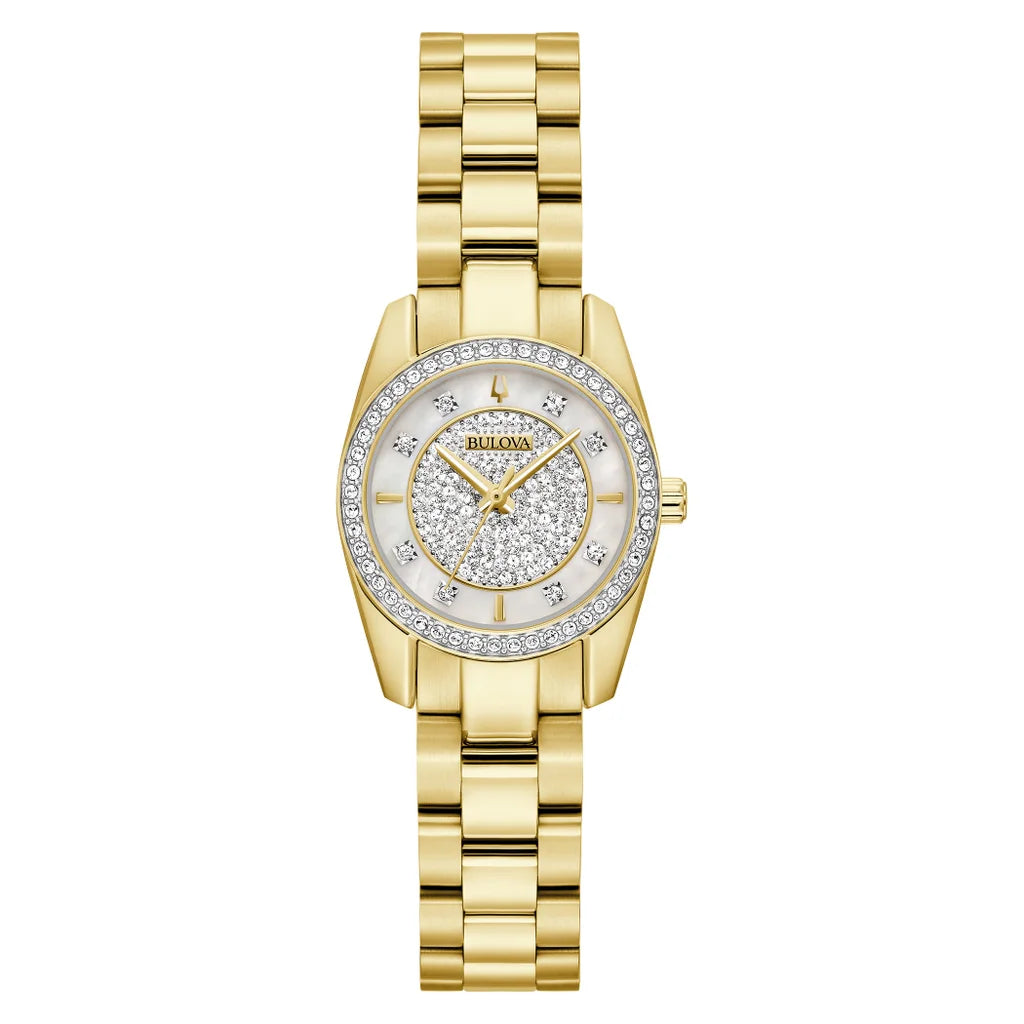 Classic Gold Tone Stainless Steel Crystal Women's Watch, 23mm