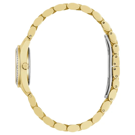 Classic Gold Tone Stainless Steel Crystal Women's Watch, 23mm