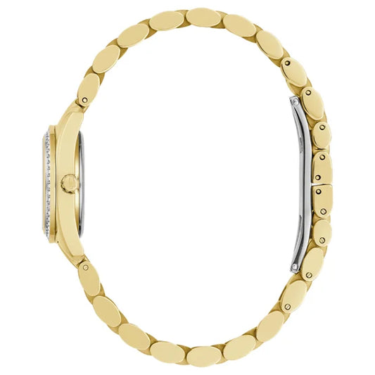 Classic Gold Tone Stainless Steel Crystal Women's Watch, 23mm