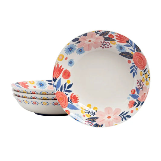 Spring Garden 4-piece Dinner Bowl Set by Jess Phoenix